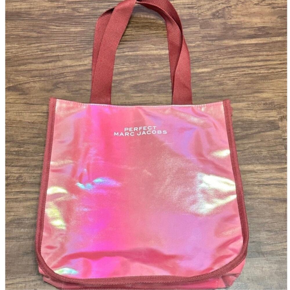 Marc Jacobs Iridescent Pink Tote Bag Y2K Holographic Shoulder Shopper